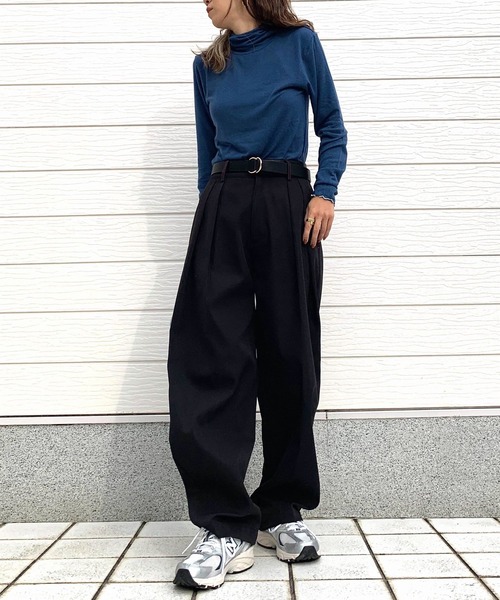 Q（キュー）の「マシュマロタートル（Tシャツ/カットソー・レディース・ブラック/ブルー/アイボリー/スモークピンク/ネイビー/ライトグリーン/ライトグレー/チェリーピンク・MEDIUM）」の18枚目の写真