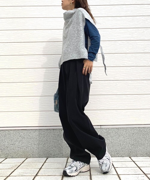 Q（キュー）の「マシュマロタートル（Tシャツ/カットソー・レディース・ブラック/ブルー/アイボリー/スモークピンク/ネイビー/ライトグリーン/ライトグレー/チェリーピンク・MEDIUM）」の19枚目の写真