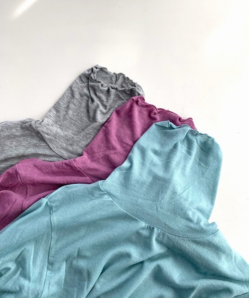 Q（キュー）の「マシュマロタートル（Tシャツ/カットソー・レディース・ブラック/ブルー/アイボリー/スモークピンク/ネイビー/ライトグリーン/ライトグレー/チェリーピンク・MEDIUM）」の9枚目の写真