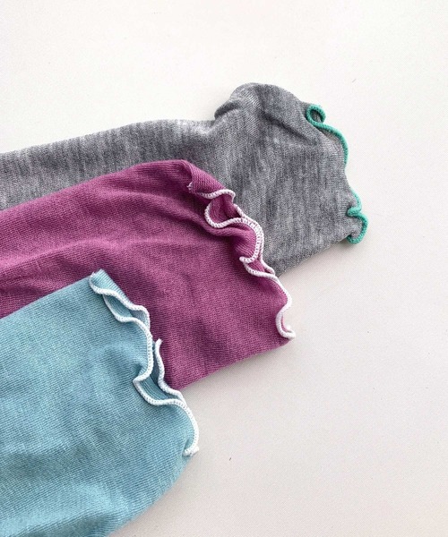 Q（キュー）の「マシュマロタートル（Tシャツ/カットソー・レディース・ブラック/ブルー/アイボリー/スモークピンク/ネイビー/ライトグリーン/ライトグレー/チェリーピンク・MEDIUM）」の10枚目の写真