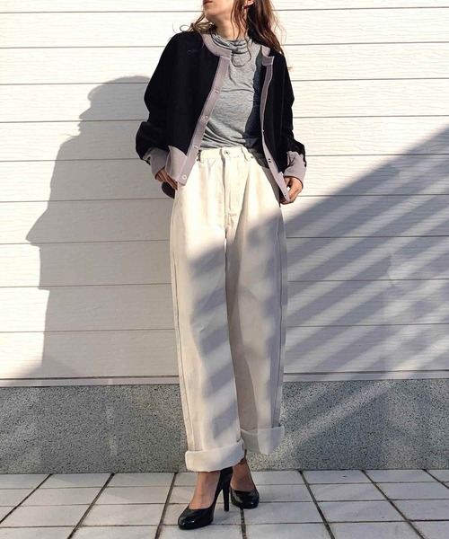 Q（キュー）の「マシュマロタートル（Tシャツ/カットソー・レディース・ブラック/ブルー/アイボリー/スモークピンク/ネイビー/ライトグリーン/ライトグレー/チェリーピンク・MEDIUM）」の20枚目の写真