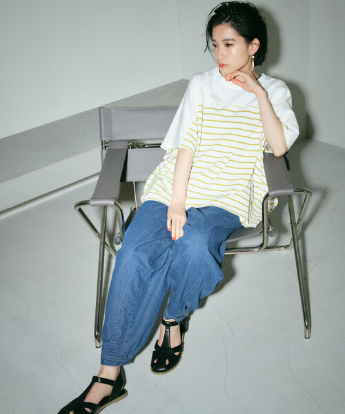 ONIGIRI（オニギリ）の「デニム　鳶パンツ（デニムパンツ・レディース・ネイビー/サックスブルー/ブルー・FREE）」の15枚目の写真