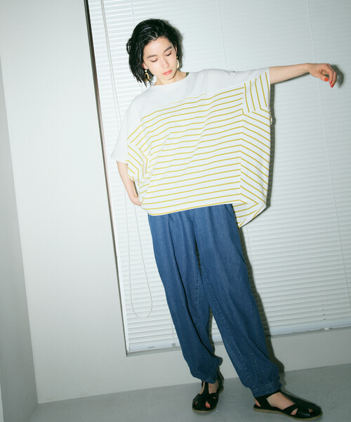 ONIGIRI（オニギリ）の「デニム　鳶パンツ（デニムパンツ・レディース・ネイビー/サックスブルー/ブルー・FREE）」の4枚目の写真