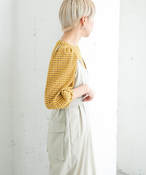 KBF（ケイビーエフ）の「ギンガムタックスリーブプルオーバー（シャツ/ブラウス・レディース・ホワイト系その他/イエロー系その他/グリーン系その他・ONE）」の16枚目の写真
