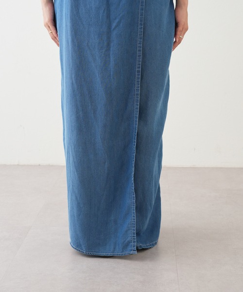 CIAOPANIC TYPY（チャオパニックティピー）の「テンセルデニム2WAYサロペット（サロペット/オーバーオール・レディース・ネイビー/サックスブルー・ONE SIZE）」の12枚目の写真
