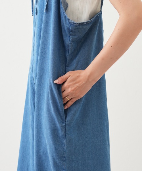 CIAOPANIC TYPY（チャオパニックティピー）の「テンセルデニム2WAYサロペット（サロペット/オーバーオール・レディース・ネイビー/サックスブルー・ONE SIZE）」の20枚目の写真
