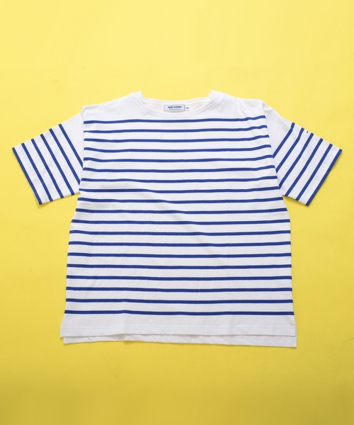 MONT KEMMEL（モンケメル）の「MONT KEMMEL モンケメル BASQUE SHIRTS SHORT SLEEVE バスクシャツ/ボートネック パネルボーダー Tシャツ（Tシャツ/カットソー・レディース・グリーン/ホワイト×ブルー/ホワイト×ブラック/ブラック×ホワイト/ホワイト系その他/ホワイト系その他2・38/36）」の2枚目の写真
