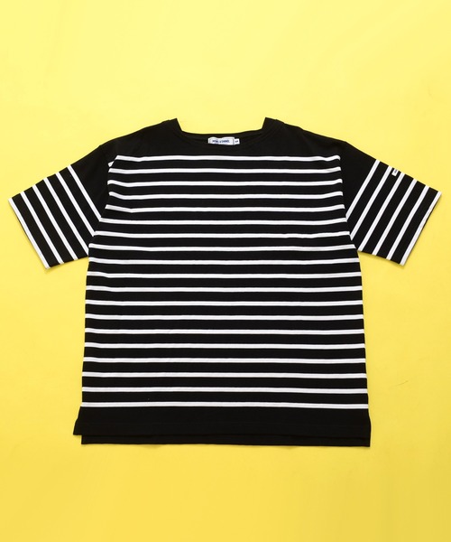 MONT KEMMEL（モンケメル）の「MONT KEMMEL モンケメル BASQUE SHIRTS SHORT SLEEVE バスクシャツ/ボートネック パネルボーダー Tシャツ（Tシャツ/カットソー・レディース・グリーン/ホワイト×ブルー/ホワイト×ブラック/ブラック×ホワイト/ホワイト系その他/ホワイト系その他2・38/36）」の6枚目の写真