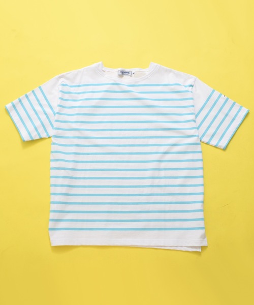 MONT KEMMEL（モンケメル）の「MONT KEMMEL モンケメル BASQUE SHIRTS SHORT SLEEVE バスクシャツ/ボートネック パネルボーダー Tシャツ（Tシャツ/カットソー・レディース・グリーン/ホワイト×ブルー/ホワイト×ブラック/ブラック×ホワイト/ホワイト系その他/ホワイト系その他2・38/36）」の5枚目の写真