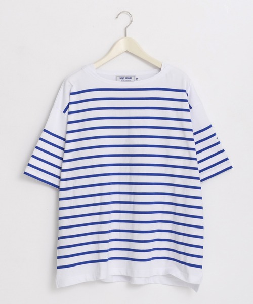 MONT KEMMEL（モンケメル）の「MONT KEMMEL モンケメル BASQUE SHIRTS SHORT SLEEVE バスクシャツ/ボートネック パネルボーダー Tシャツ（Tシャツ/カットソー・レディース・グリーン/ホワイト×ブルー/ホワイト×ブラック/ブラック×ホワイト/ホワイト系その他/ホワイト系その他2・38/36）」の13枚目の写真