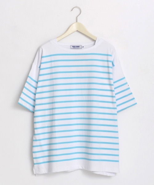 MONT KEMMEL（モンケメル）の「MONT KEMMEL モンケメル BASQUE SHIRTS SHORT SLEEVE バスクシャツ/ボートネック パネルボーダー Tシャツ（Tシャツ/カットソー・レディース・グリーン/ホワイト×ブルー/ホワイト×ブラック/ブラック×ホワイト/ホワイト系その他/ホワイト系その他2・38/36）」の19枚目の写真