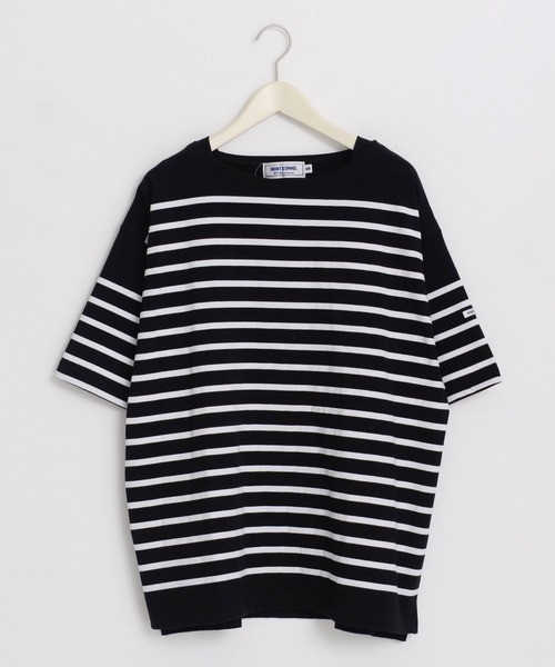 MONT KEMMEL（モンケメル）の「MONT KEMMEL モンケメル BASQUE SHIRTS SHORT SLEEVE バスクシャツ/ボートネック パネルボーダー Tシャツ（Tシャツ/カットソー・レディース・グリーン/ホワイト×ブルー/ホワイト×ブラック/ブラック×ホワイト/ホワイト系その他/ホワイト系その他2・38/36）」の11枚目の写真