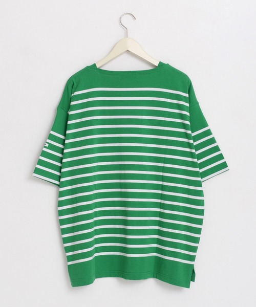 MONT KEMMEL（モンケメル）の「MONT KEMMEL モンケメル BASQUE SHIRTS SHORT SLEEVE バスクシャツ/ボートネック パネルボーダー Tシャツ（Tシャツ/カットソー・レディース・グリーン/ホワイト×ブルー/ホワイト×ブラック/ブラック×ホワイト/ホワイト系その他/ホワイト系その他2・38/36）」の7枚目の写真