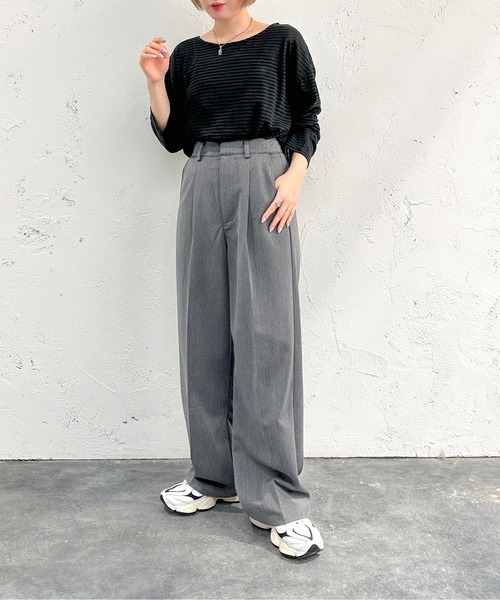 apres jour mignon（アプレジュールミニョン）の「シアーボーダープルオーバー【ZOZOTOWN限定アイテム】（Tシャツ/カットソー・レディース・ブルー/ネイビー/その他/グリーン/ブラック/ピンク・X-LARGE/フリー）」の21枚目の写真