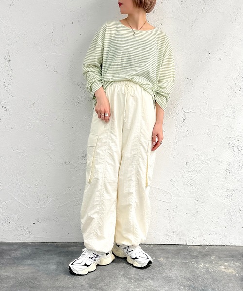 apres jour mignon（アプレジュールミニョン）の「シアーボーダープルオーバー【ZOZOTOWN限定アイテム】（Tシャツ/カットソー・レディース・ブルー/ネイビー/その他/グリーン/ブラック/ピンク・X-LARGE/フリー）」の17枚目の写真