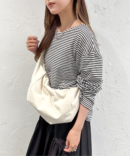 apres jour mignon（アプレジュールミニョン）の「シアーボーダープルオーバー【ZOZOTOWN限定アイテム】（Tシャツ/カットソー・レディース・ブルー/ネイビー/その他/グリーン/ブラック/ピンク・X-LARGE/フリー）」の20枚目の写真