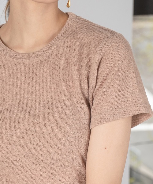 Amiur（エミレ）の「useful stretch fit tops（Tシャツ/カットソー・レディース・ブラウン系その他/ベージュ/ブラック・FREE）」の9枚目の写真