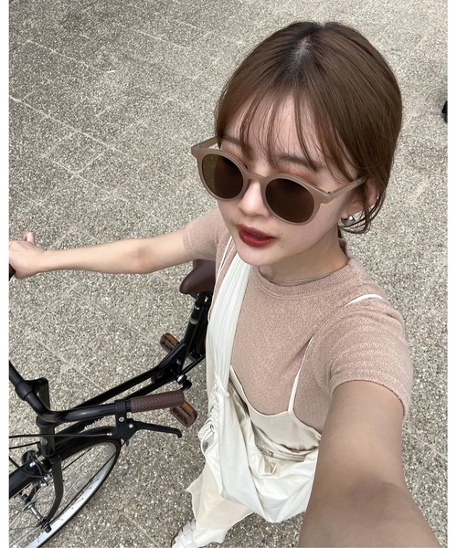 Amiur（エミレ）の「useful stretch fit tops（Tシャツ/カットソー・レディース・ブラウン系その他/ベージュ/ブラック・FREE）」の15枚目の写真