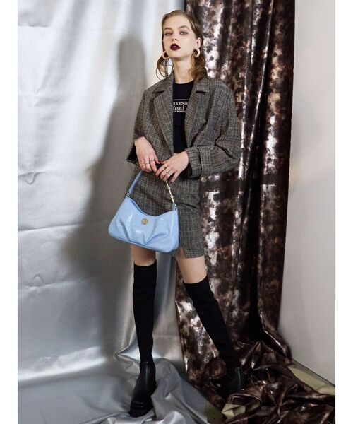 EVRIS（エヴリス）の「ツイードミニスカート【セットアップ着用可能】（スカート・レディース・ブラック/ブルー/カーキ・SMALL/MEDIUM）」の6枚目の写真