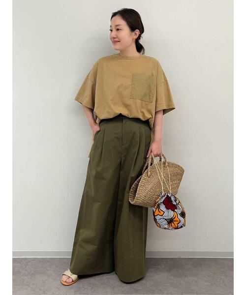 human woman(ヒューマンウーマン)の「◆天竺カットソー(Tシャツ/カットソー・レディース・ネイビー/ベージュ・MEDIUM)」の19枚目の写真
