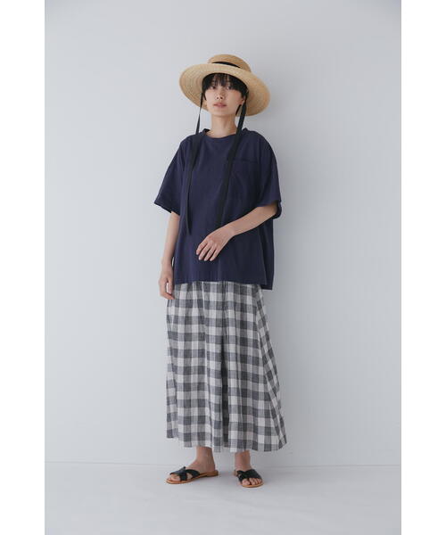 human woman(ヒューマンウーマン)の「◆天竺カットソー(Tシャツ/カットソー・レディース・ネイビー/ベージュ・MEDIUM)」の22枚目の写真