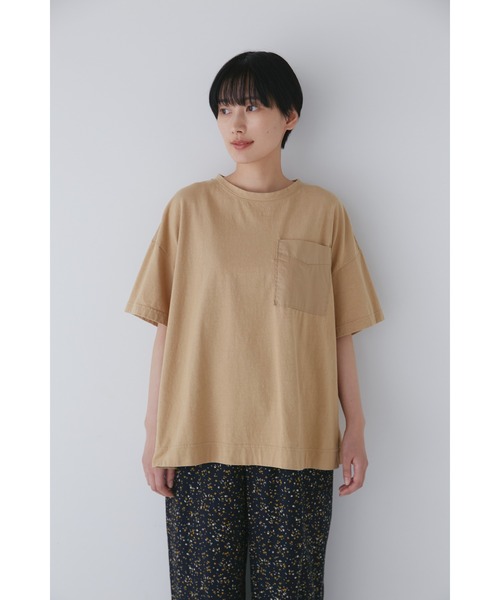human woman(ヒューマンウーマン)の「◆天竺カットソー(Tシャツ/カットソー・レディース・ネイビー/ベージュ・MEDIUM)」の8枚目の写真