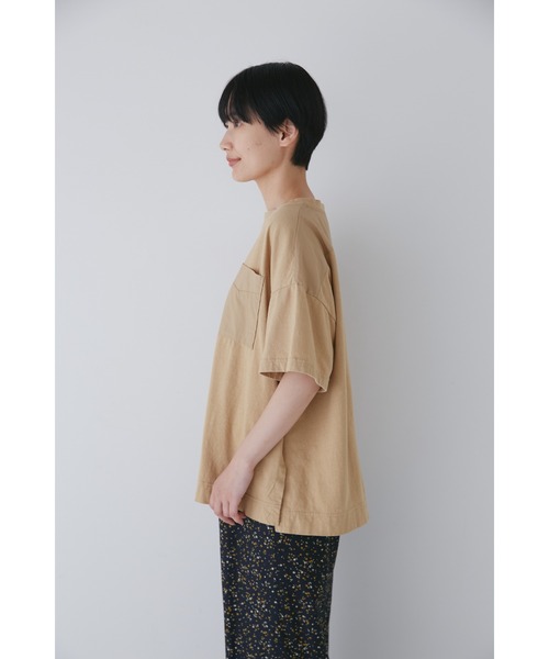 human woman(ヒューマンウーマン)の「◆天竺カットソー(Tシャツ/カットソー・レディース・ネイビー/ベージュ・MEDIUM)」の16枚目の写真
