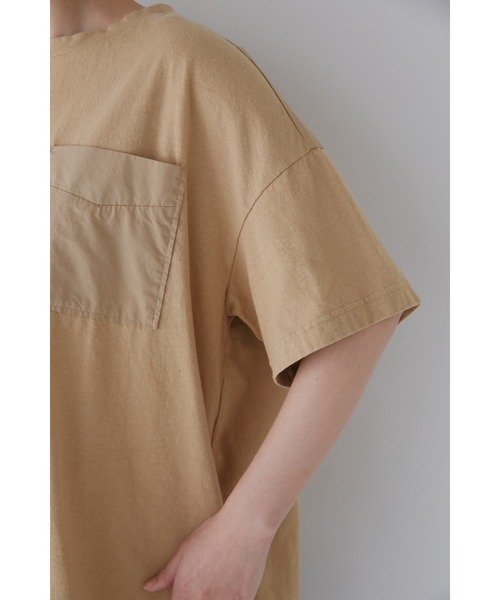 human woman(ヒューマンウーマン)の「◆天竺カットソー(Tシャツ/カットソー・レディース・ネイビー/ベージュ・MEDIUM)」の12枚目の写真