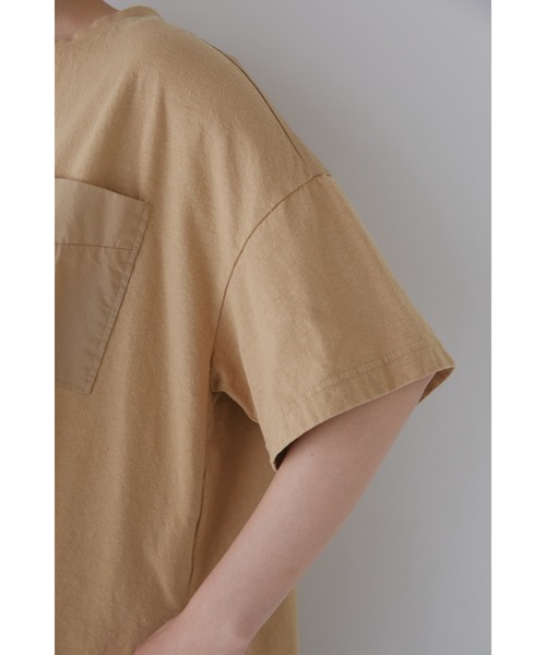 human woman(ヒューマンウーマン)の「◆天竺カットソー(Tシャツ/カットソー・レディース・ネイビー/ベージュ・MEDIUM)」の10枚目の写真