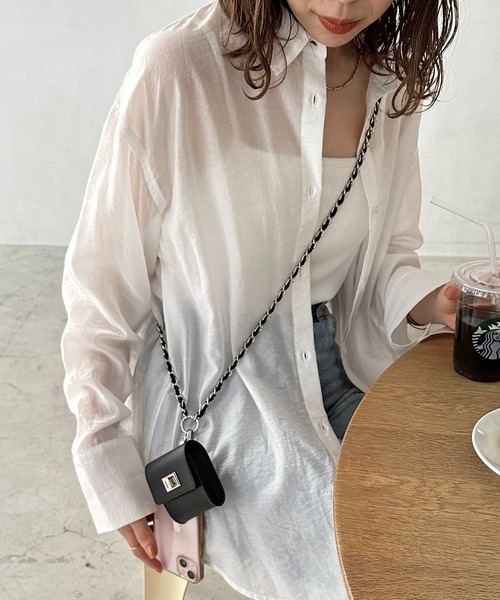 DISCOAT(ディスコート)の「ターンロックポーチ付きストラップ(スマホグッズ・レディース・ホワイト系その他/ブラック系その他/ホワイト/ブラック系その他2・FREE)」の4枚目の写真