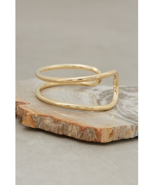 AZUL by moussy（アズールバイマウジー）の「ニュアンスカーブダブルリングバングル（バングル/リストバンド・レディース・シルバー/ゴールド系その他・FREE）」の12枚目の写真