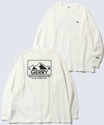 【GERRY/ジェリー】ヘビーウェイト ワンポイント刺繍+バックプリントロングスリーブTシャツ
