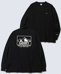 【GERRY/ジェリー】ヘビーウェイト ワンポイント刺繍+バックプリントロングスリーブTシャツ