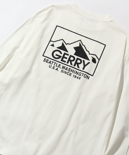 GERRY（ジェリー）の「【GERRY/ジェリー】ヘビーウェイト ワンポイント刺繍＋バックプリントロングスリーブTシャツ（Tシャツ/カットソー・メンズ・ホワイト/ブラック/アッシュグレー・M/L/LL）」の14枚目の写真