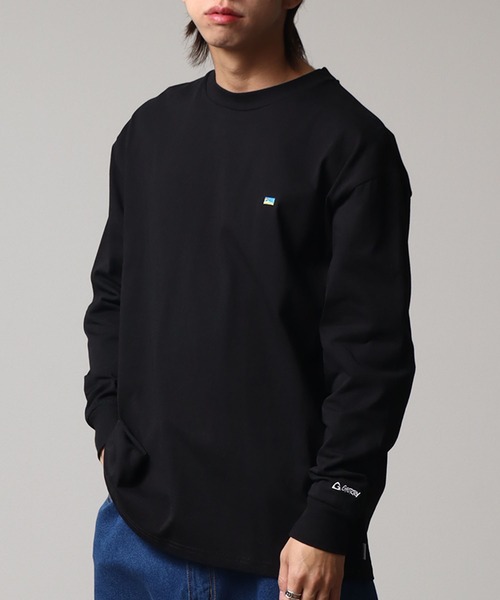 GERRY（ジェリー）の「【GERRY/ジェリー】ヘビーウェイト ワンポイント刺繍＋バックプリントロングスリーブTシャツ（Tシャツ/カットソー・メンズ・ホワイト/ブラック/アッシュグレー・M/L/LL）」の5枚目の写真