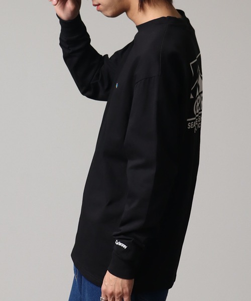 GERRY（ジェリー）の「【GERRY/ジェリー】ヘビーウェイト ワンポイント刺繍＋バックプリントロングスリーブTシャツ（Tシャツ/カットソー・メンズ・ホワイト/ブラック/アッシュグレー・M/L/LL）」の4枚目の写真