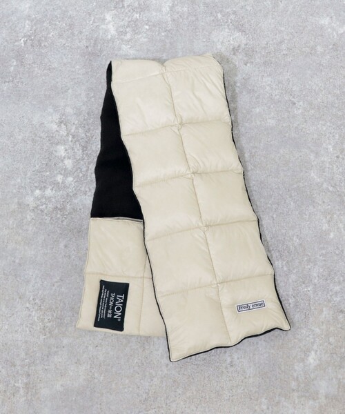 TAION（タイオン）の「【TAION/タイオン】【FREDY別注】ベーシックダウンマフラー（マフラー・レディース・ブラック/ベージュ/ネイビー/グレー/サックスブルー/アイボリー・FREE）」の12枚目の写真