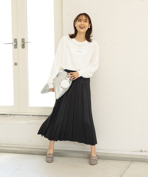 GLOBAL WORK（グローバルワーク）の「ヘビロッTEEプリント長袖/ 906272（Tシャツ/カットソー・レディース・ホワイト系その他3/ホワイト系その他4/ホワイト系その他5/ホワイト系その他7/グレー系その他/ベージュ系その他・MEDIUM/LARGE）」の15枚目の写真