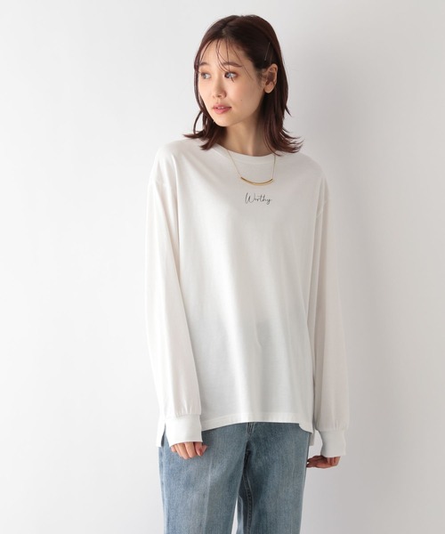 GLOBAL WORK（グローバルワーク）の「ヘビロッTEEプリント長袖/ 906272（Tシャツ/カットソー・レディース・ホワイト系その他3/ホワイト系その他4/ホワイト系その他5/ホワイト系その他7/グレー系その他/ベージュ系その他・MEDIUM/LARGE）」の22枚目の写真