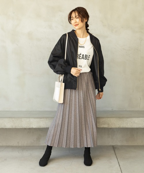 GLOBAL WORK（グローバルワーク）の「ヘビロッTEEプリント長袖/ 906272（Tシャツ/カットソー・レディース・ホワイト系その他3/ホワイト系その他4/ホワイト系その他5/ホワイト系その他7/グレー系その他/ベージュ系その他・MEDIUM/LARGE）」の9枚目の写真