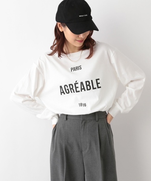 GLOBAL WORK（グローバルワーク）の「ヘビロッTEEプリント長袖/ 906272（Tシャツ/カットソー・レディース・ホワイト系その他3/ホワイト系その他4/ホワイト系その他5/ホワイト系その他7/グレー系その他/ベージュ系その他・MEDIUM/LARGE）」の13枚目の写真