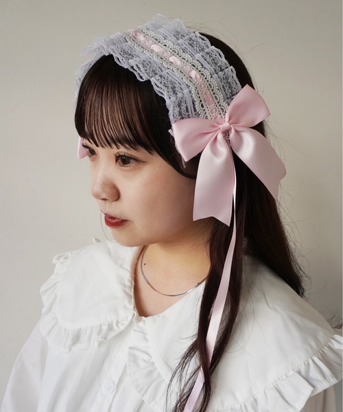 Port（ポート）の「サイドリボン フリル ヘッドドレス_（その他ヘア