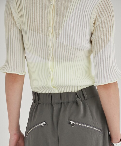 PUBLIC TOKYO（パブリックトウキョウ）の「シアーインターシャニット/プルオーバー（ニット/セーター・レディース・アイボリー/その他2・FREE）」の7枚目の写真