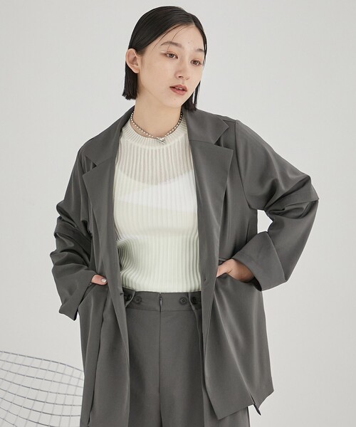 PUBLIC TOKYO（パブリックトウキョウ）の「シアーインターシャニット/プルオーバー（ニット/セーター・レディース・アイボリー/その他2・FREE）」の8枚目の写真