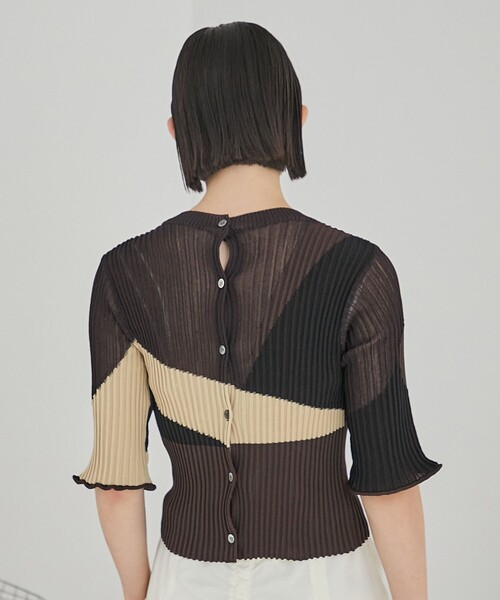 PUBLIC TOKYO（パブリックトウキョウ）の「シアーインターシャニット/プルオーバー（ニット/セーター・レディース・アイボリー/その他2・FREE）」の14枚目の写真