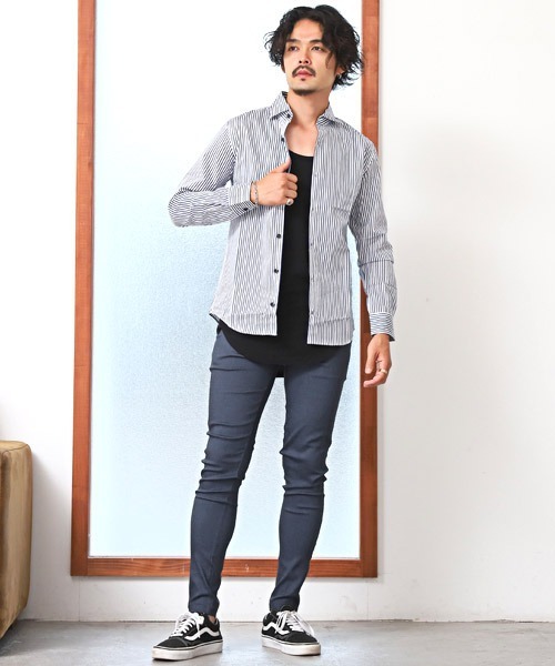 LUXSTYLE(ラグスタイル)の「イージースキニーパンツ(チノパンツ・メンズ・グレー系その他/グレー/ベージュ/ブルー系その他/ブラック・M/L/XL)」の10枚目の写真