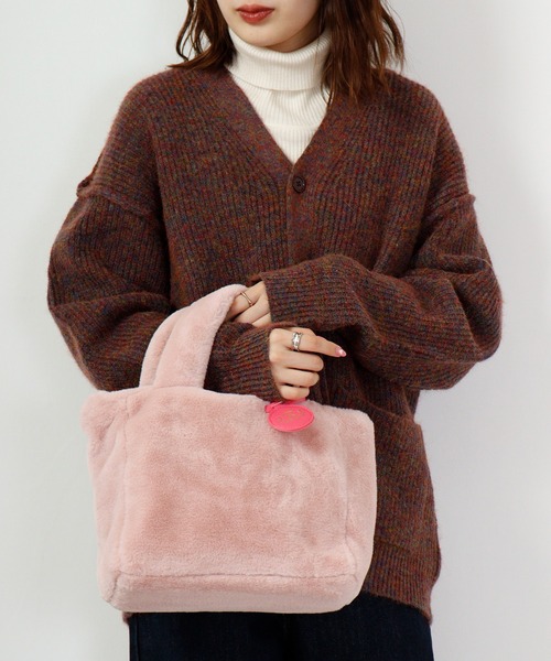 セール】ROOTOTE フェイクファーエンブレムミニトート（トートバッグ