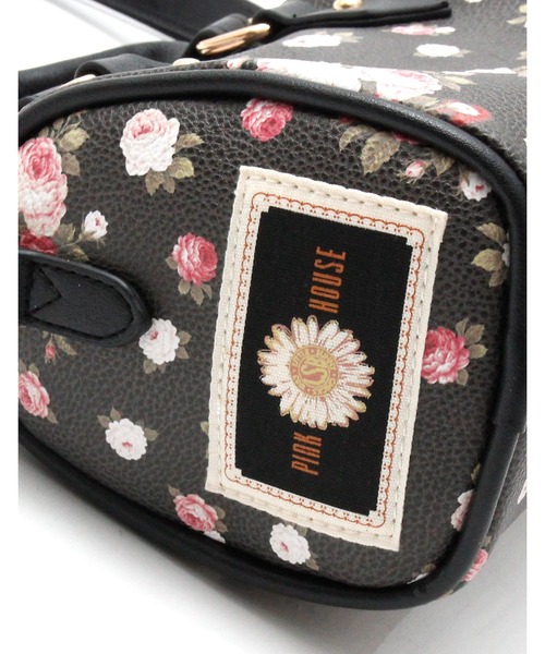 Little sunny bite（リトルサニーバイト）の「【8】little sunny bite と pink house Rose print mini boston（ハンドバッグ・レディース・ブラック・FREE）」の3枚目の写真
