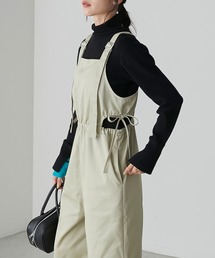 forksy. | 【forksy.】ウエストカットアウトシャーリングサロペット(サロペット/オーバーオール)