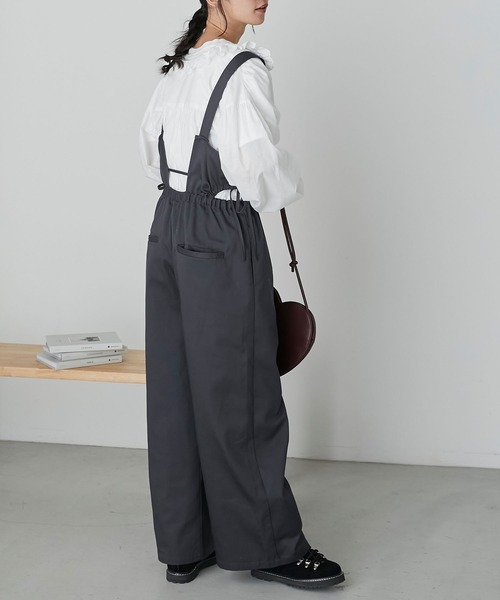 forksy.（フォルクシー）の「【forksy.】ウエストカットアウトシャーリングサロペット（サロペット/オーバーオール・レディース・グレイッシュベージュ/チャコール・FREE）」の14枚目の写真